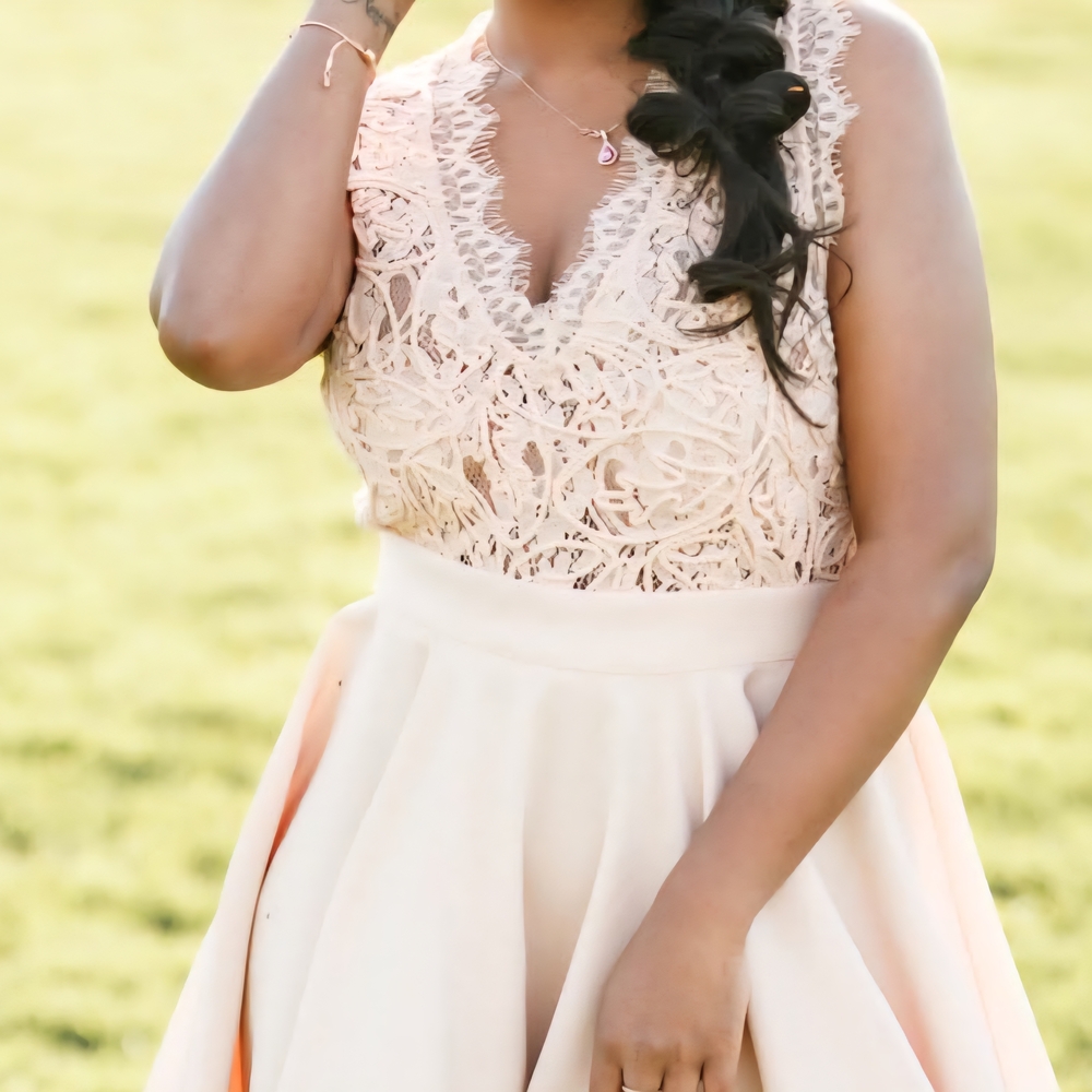 MINI Elegant Lace Cream Dress From HONEY